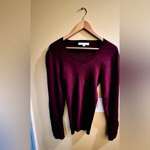Loft women’s extra large burgundy ribbed sweater.